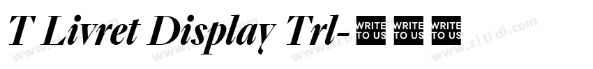 T Livret Display Trl字体转换